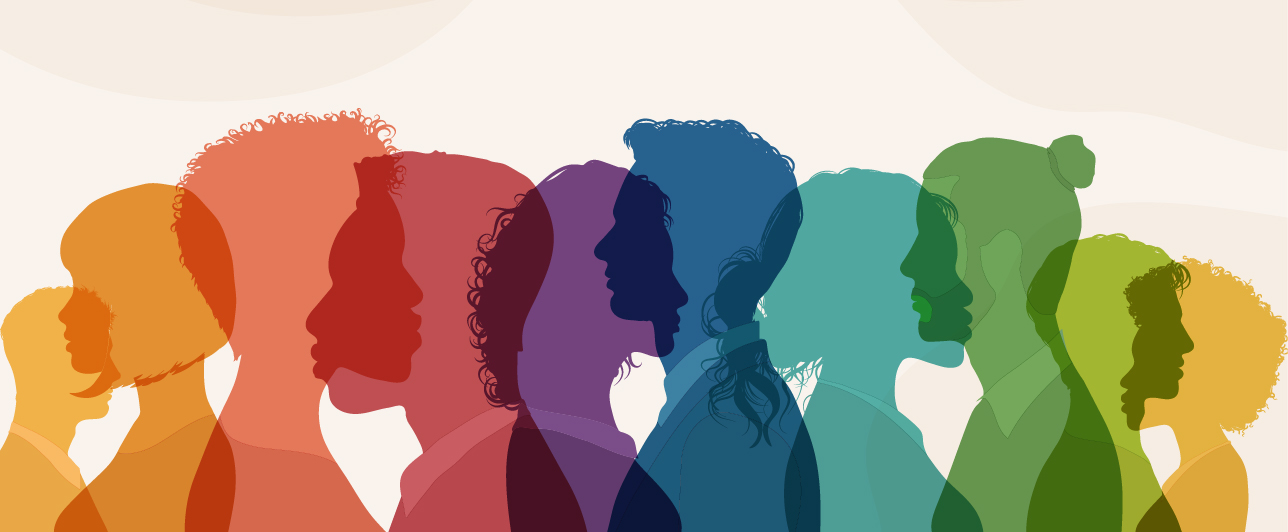 Silhouettes in different colors